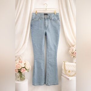 Light Wash Women’s Flare Jeans - Classic Light Blue